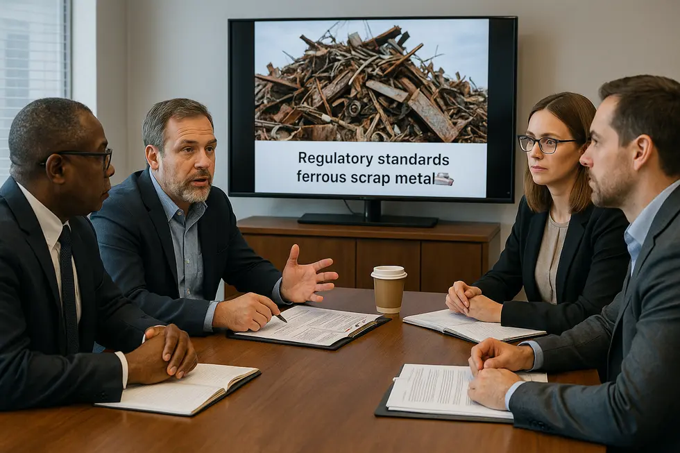 Cutting-edge machinery streamlining ferrous scrap metal recycling processes.