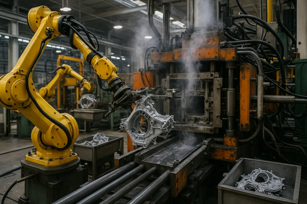 ADC 12 ingots being produced in a cutting-edge recycling facility.