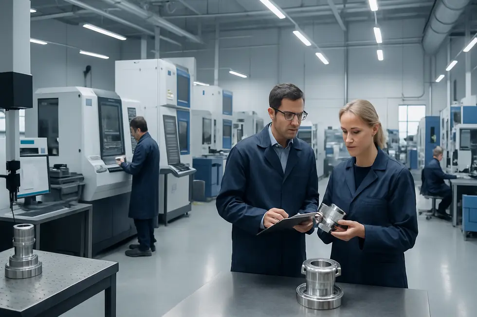 A modern manufacturing facility with advanced quality control systems in action.