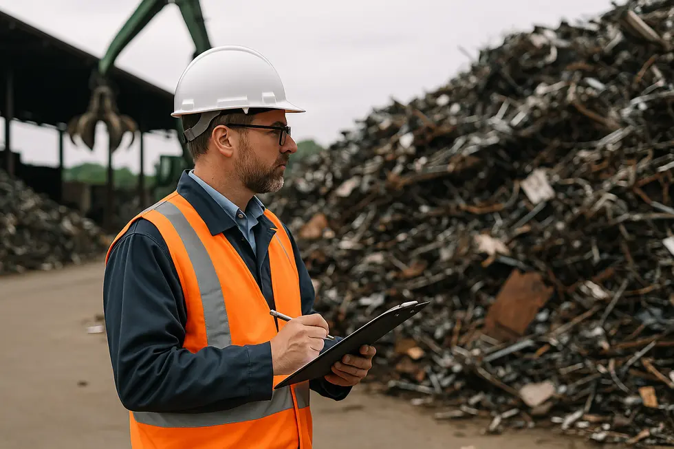 Cutting-edge technologies in a metal recycling facility for processing mixed scraps.
