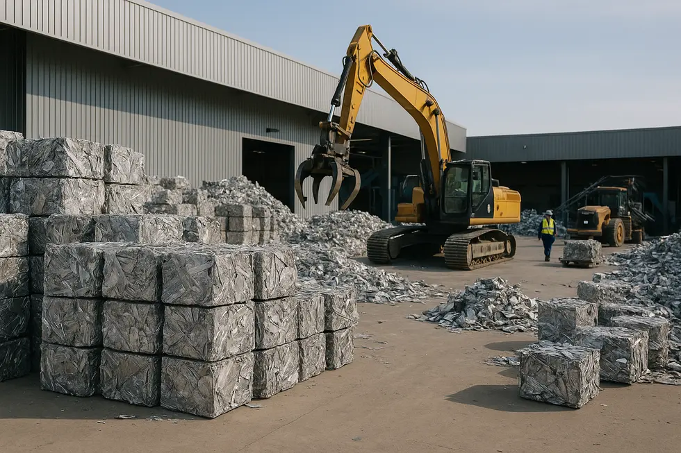 A depiction of the global aluminum scrap trade, highlighting Al Zuhour Scrap’s impact.